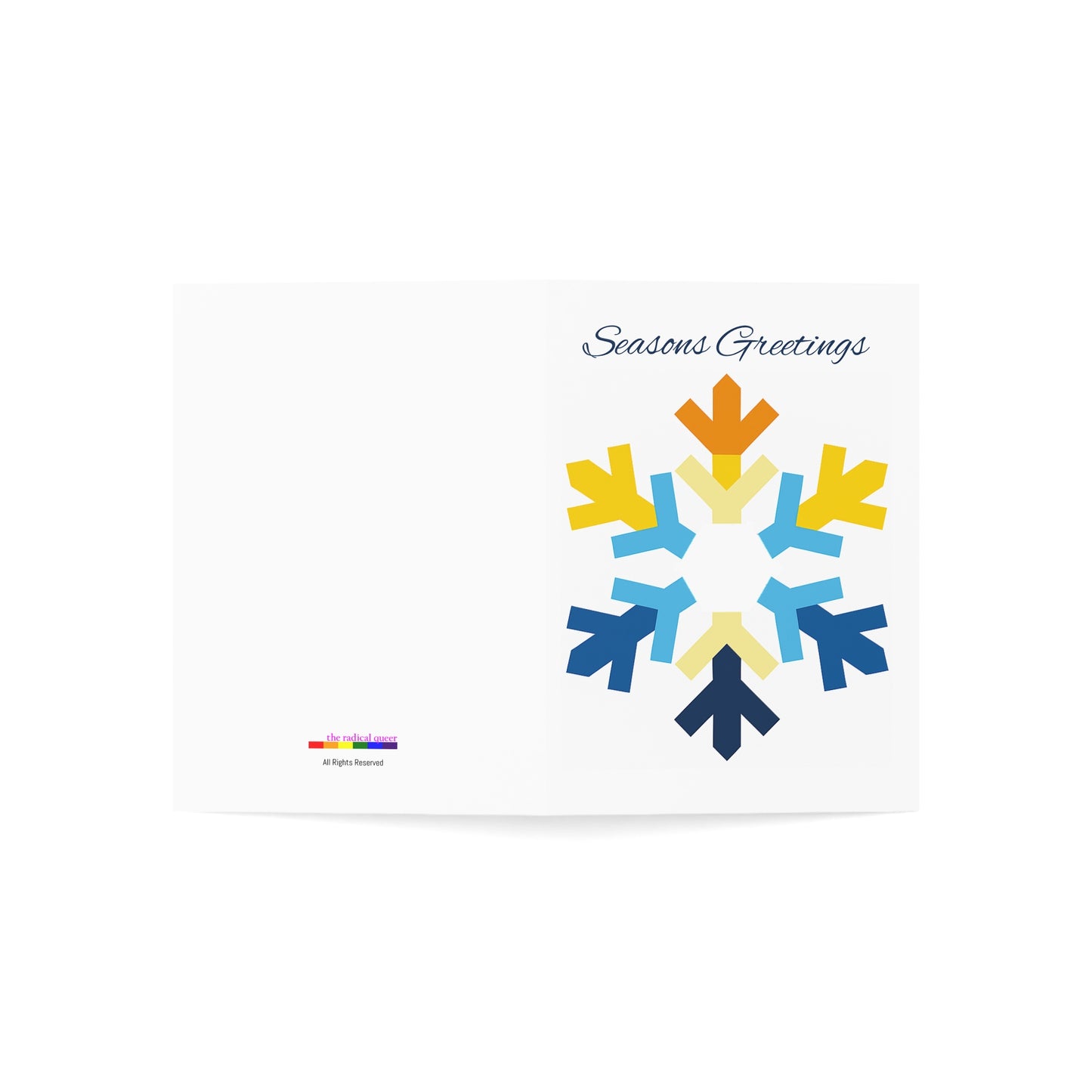 Aroace Pride Flag Snowflake Greeting Cards