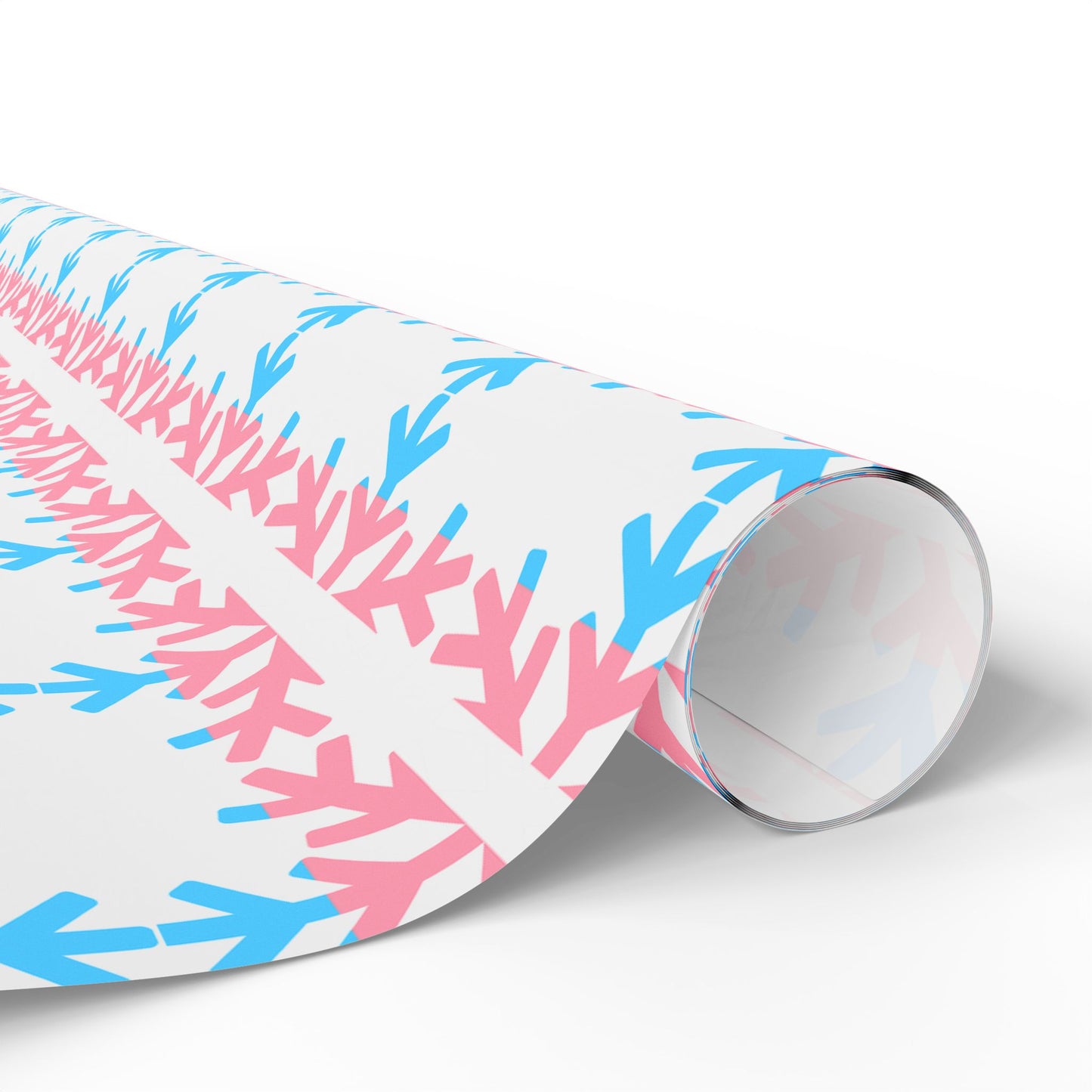 Transgender Pride Flag Snowflake Wrapping Paper - Multiple Sizes/Finishes