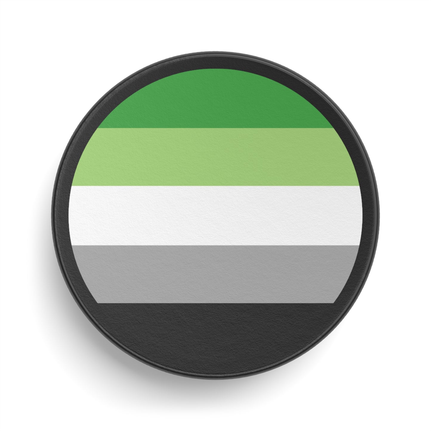 Aromantic Pride Flag Hockey Puck