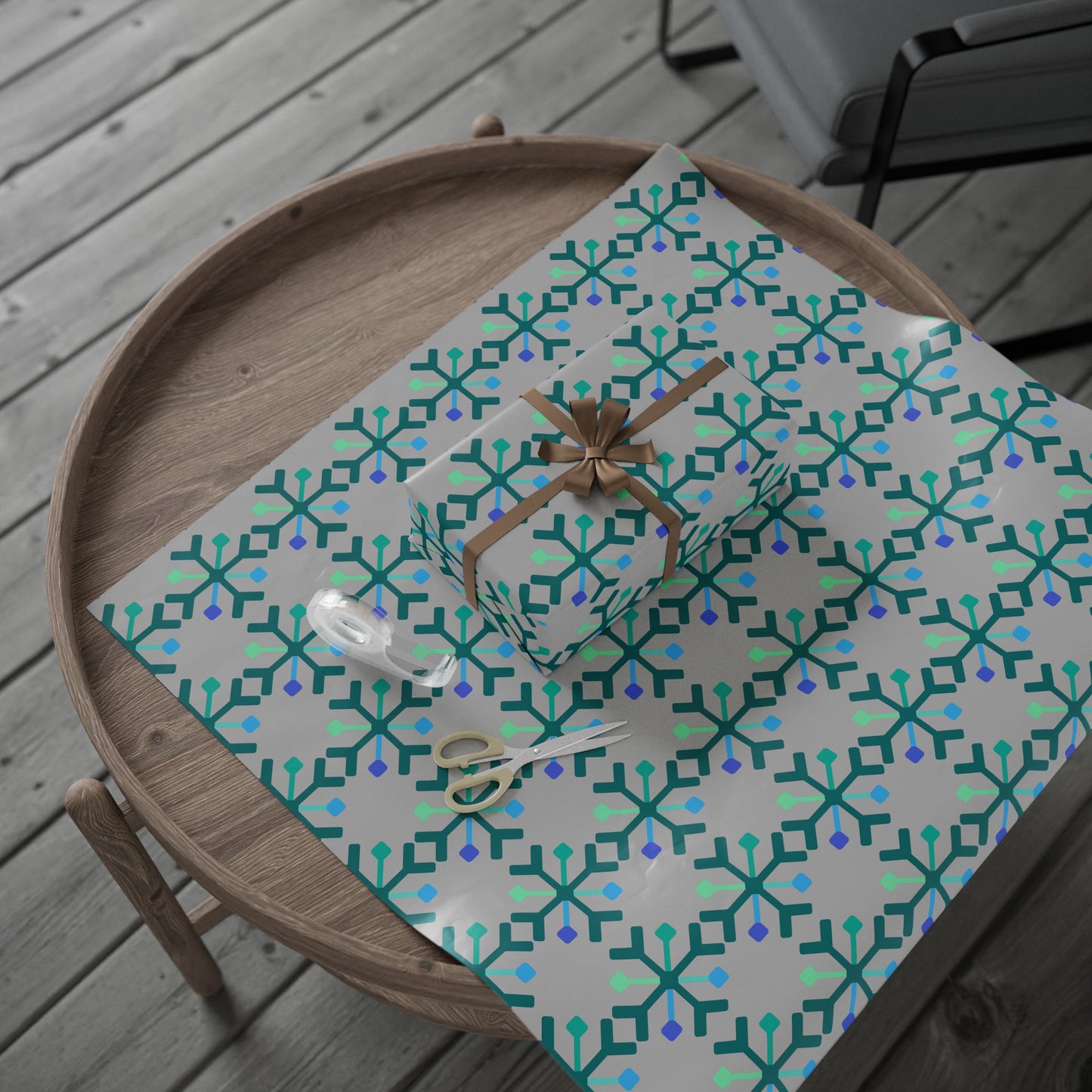 MLM Pride Flag Snowflake Wrapping Paper - Multiple Sizes/Finishes