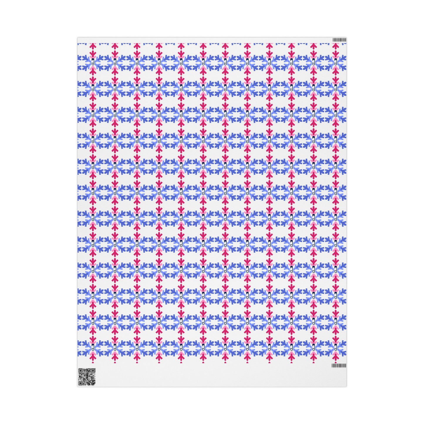 ABDL Pride Flag Snowflake Wrapping Paper - Multiple Sizes/Finishes