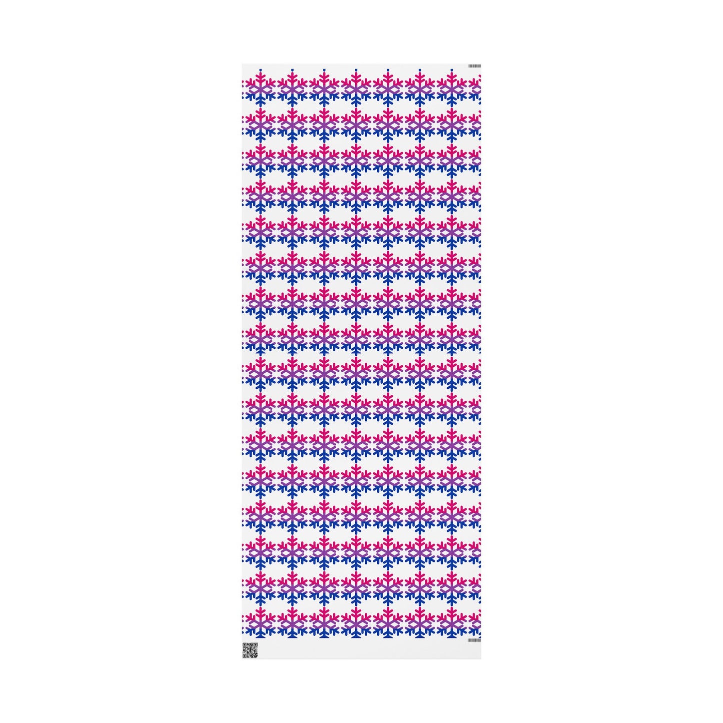 Bisexual Pride Flag Snowflake Wrapping Paper - Multiple Sizes/Finishes