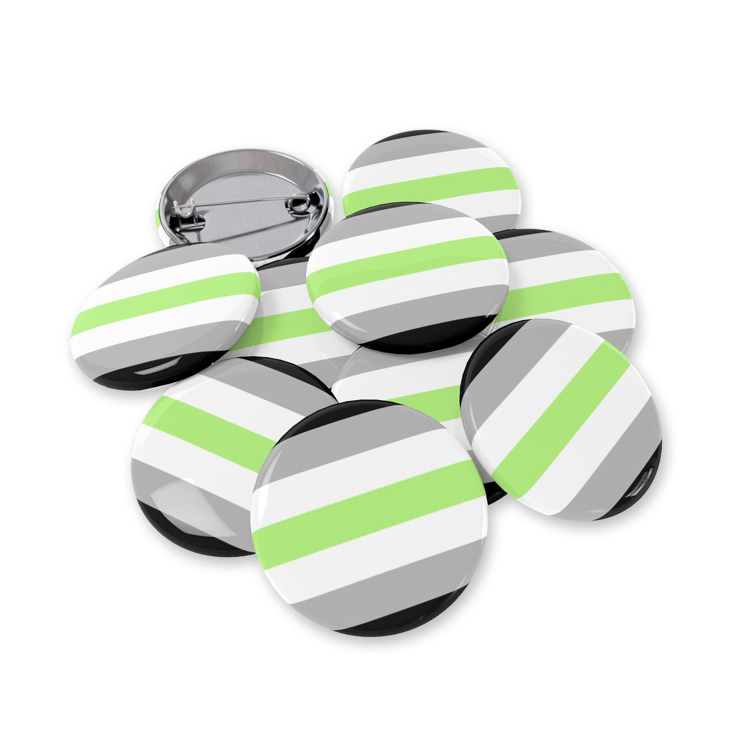 Agender Pride Flag Round Pin