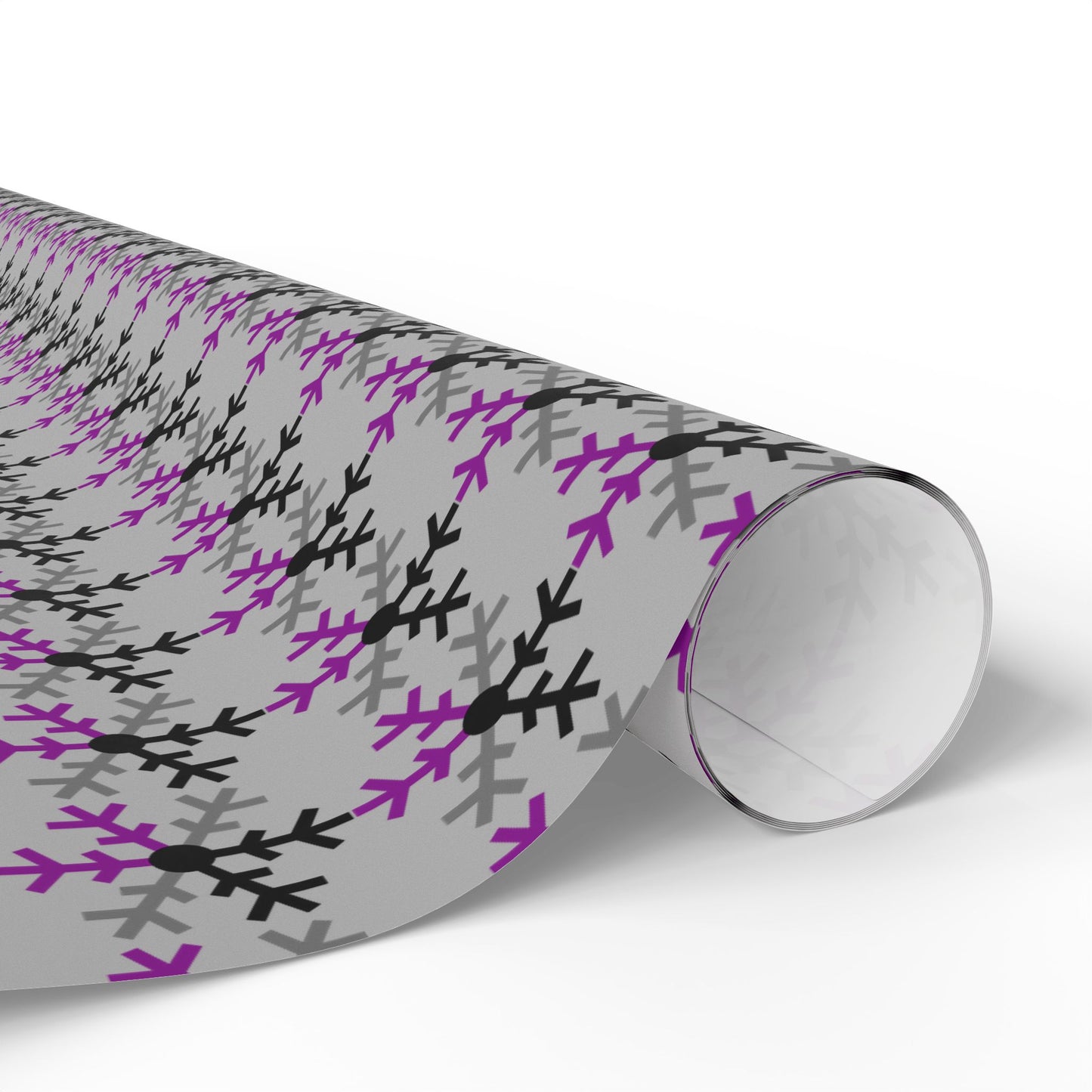 Demisexual Pride Flag Snowflake Wrapping Paper - Multiple Sizes/Finishes