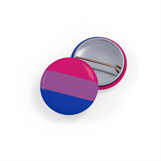 Bisexual Pride Flag Round Pins - Multiple Sizes