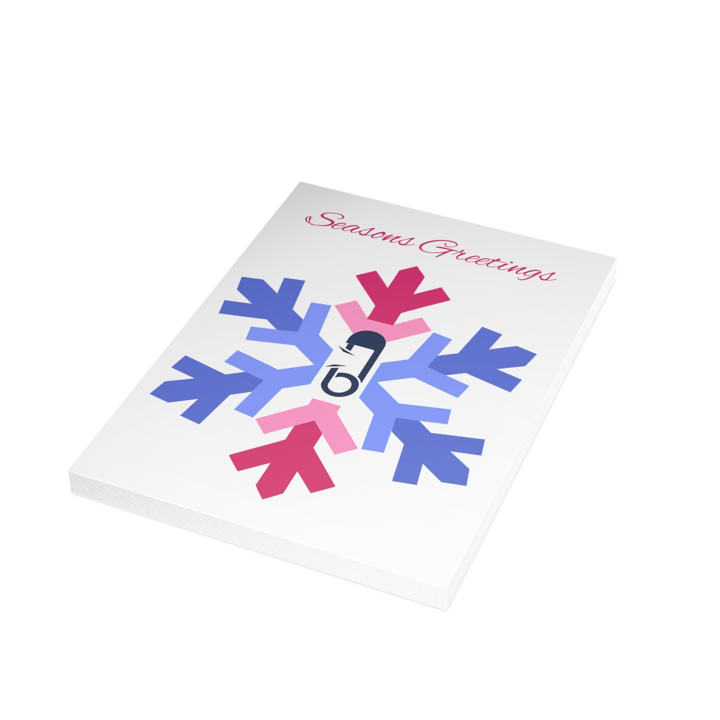 ABDL Pride Flag Snowflake Greeting Cards