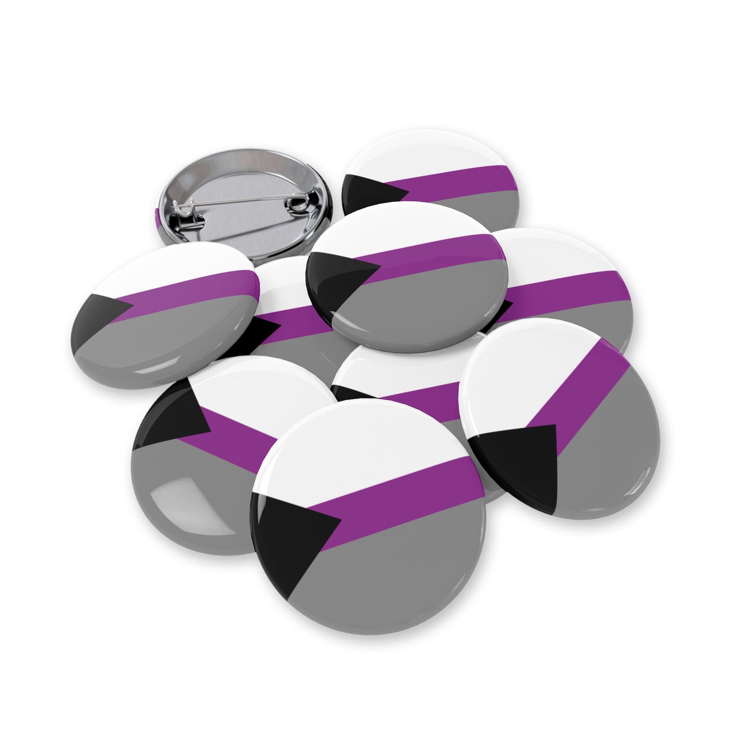 Demisexual Pride Flag Round Pins - Multiple Sizes