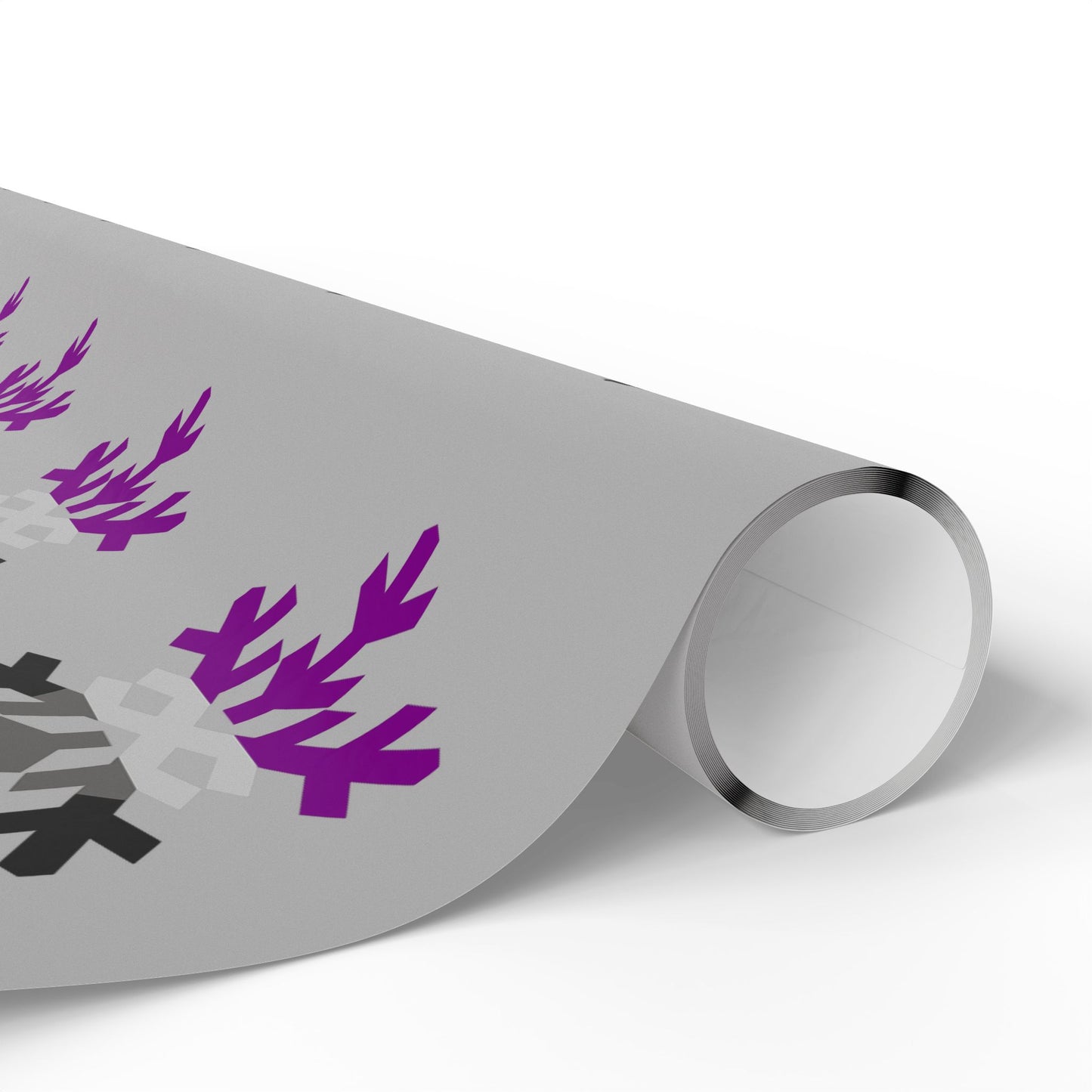 Asexual Pride Flag Snowflake Wrapping Paper - Multiple Sizes/Finishes