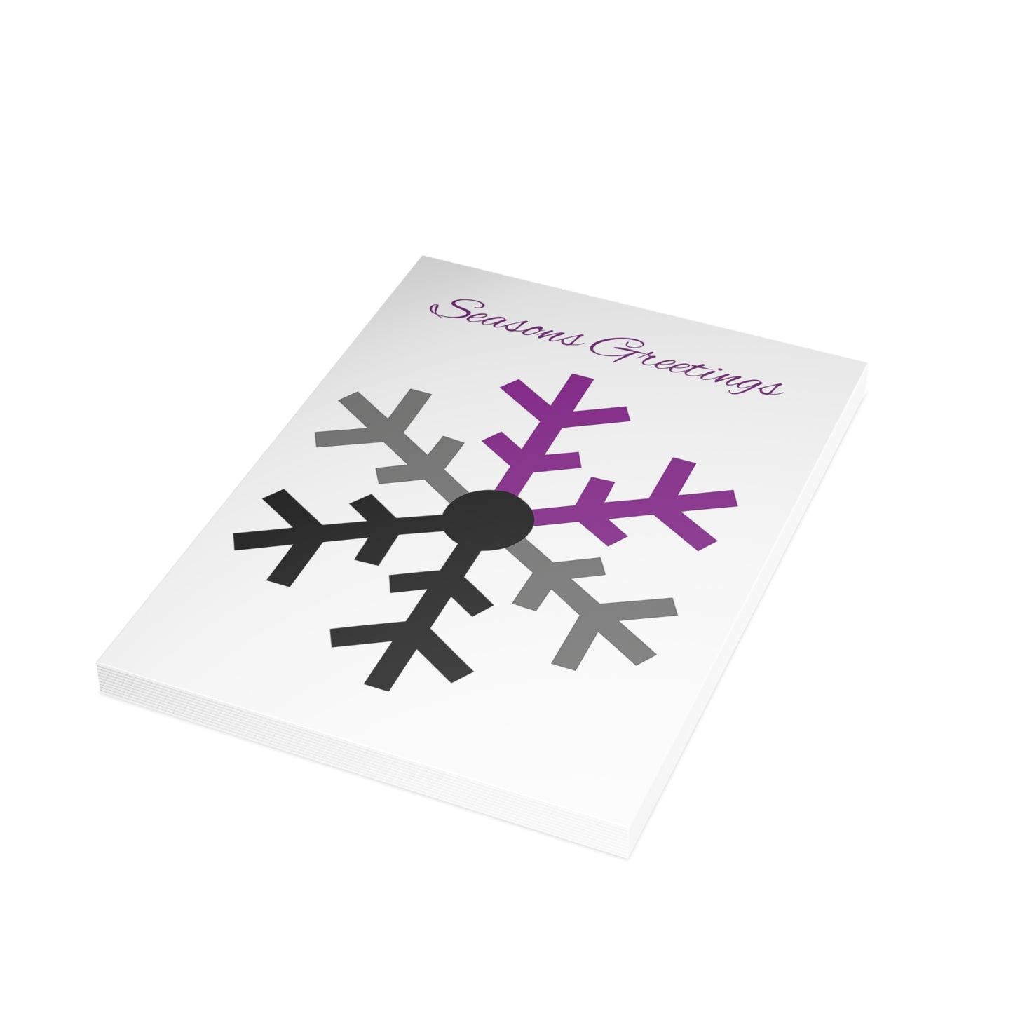 Demisexual Pride Flag Snowflake Greeting Cards