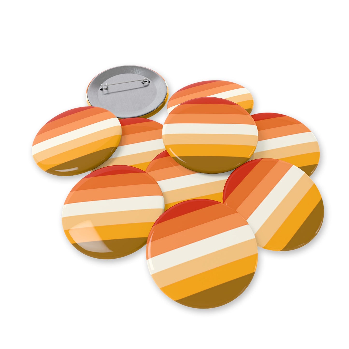Butch Pride Flag (Mod Q) Round Pins - Multiple Sizes