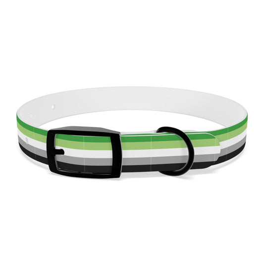 Aromantic Pride Flag Dog Collar