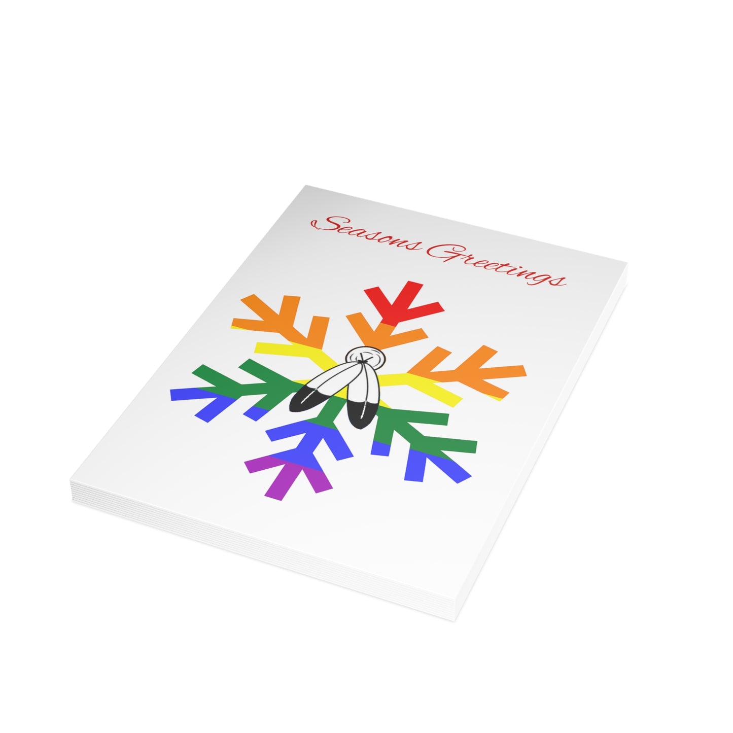 Two-Spirit Pride Flag Snowflake Greeting Cards
