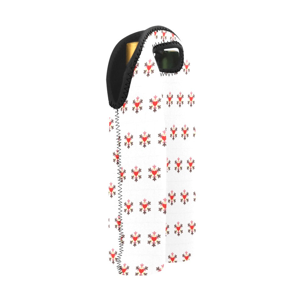 Fat Fetish Pride Flag Snowflake 2-Bottle Neoprene Wine Bag