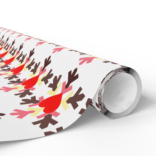 Fat Fetish Pride Flag Snowflake Wrapping Paper - Multiple Sizes/Finishes