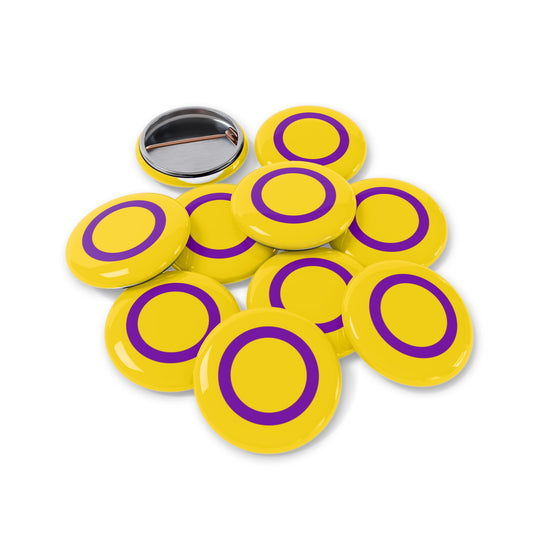 Intersex Pride Flag Round Pins - Multiple Sizes