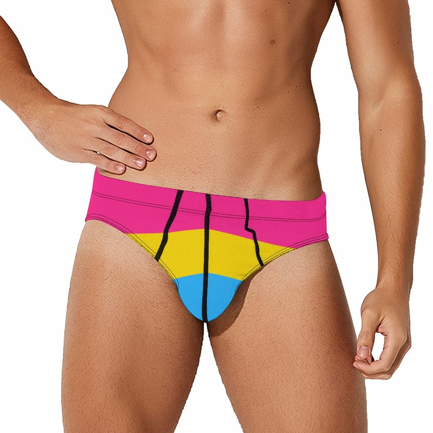 Pansexual Pride Flag Briefs – Traditional Masculine Cut