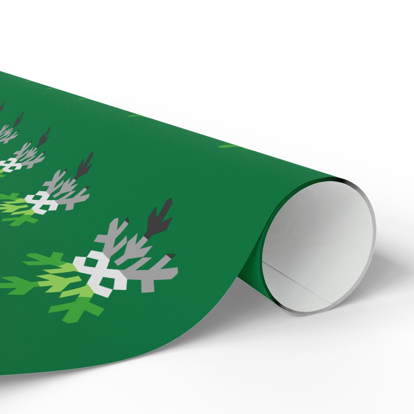 Aromantic Pride Flag Snowflake Wrapping Paper - Multiple Sizes/Finishes
