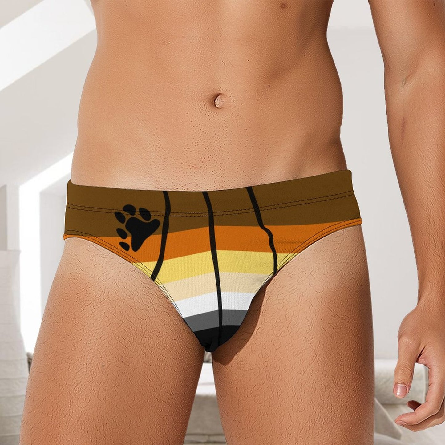 Bear Pride Flag Briefs – Traditional Masculine Cut
