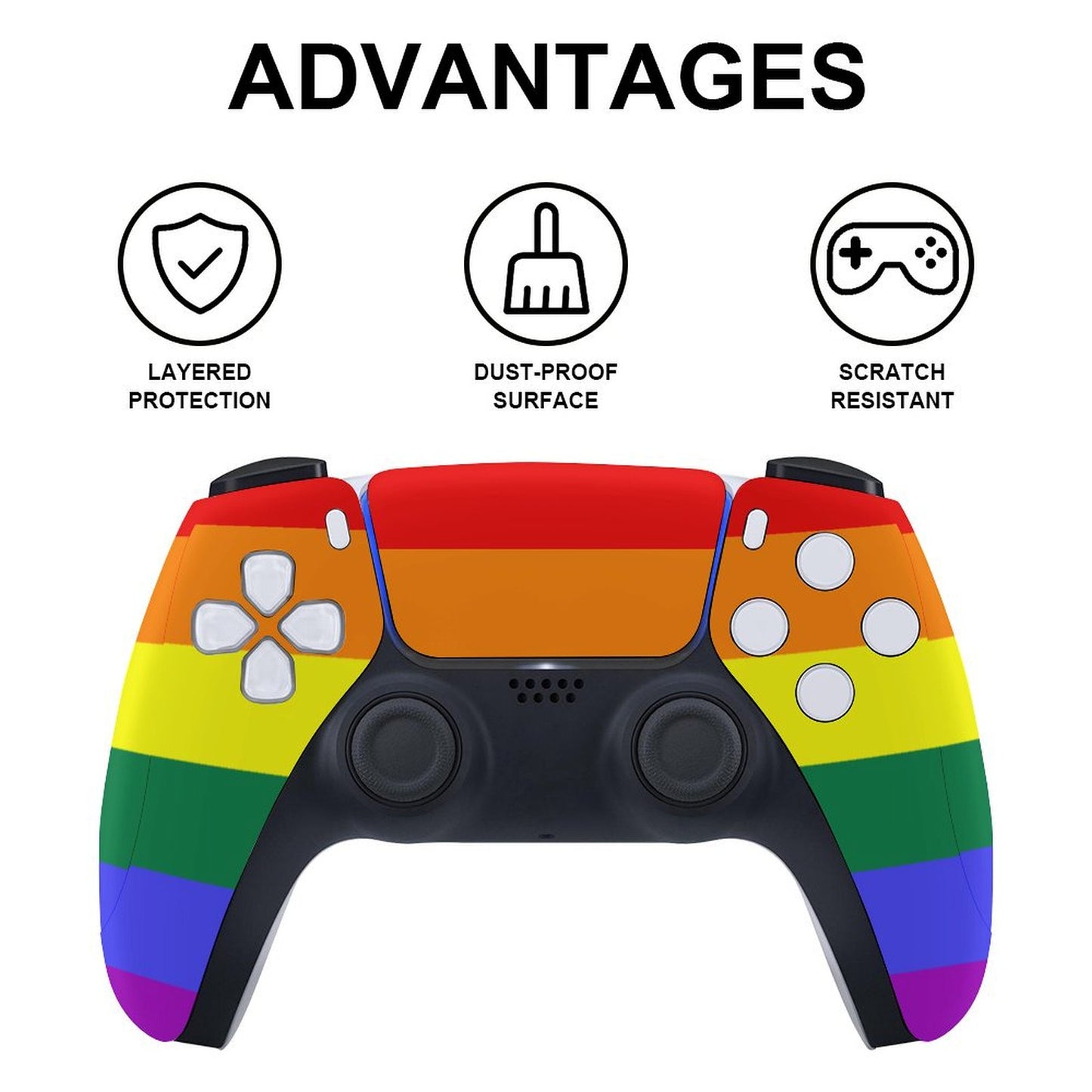 Progress Pride Flag PS5 Game Console Sticker (Optical Drive Version)