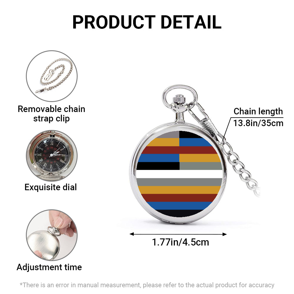 Freak Fetish Pride Flag Round Pocket Watch