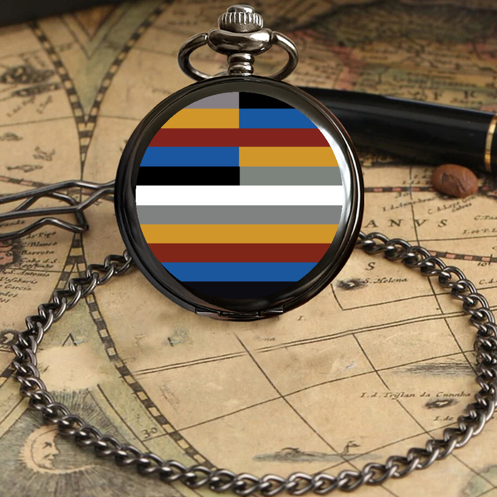 Freak Fetish Pride Flag Round Pocket Watch