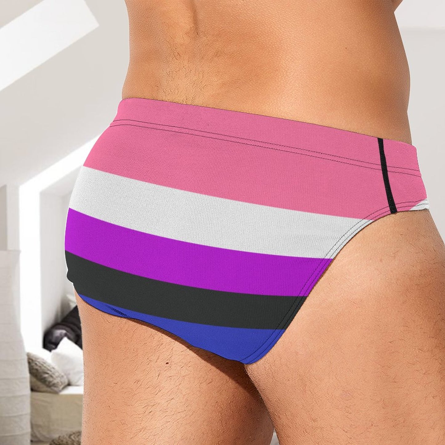 Genderfluid Pride Flag Briefs – Traditional Masculine Cut