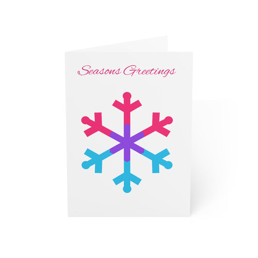 Androgyne Pride Flag Snowflake Greeting Cards