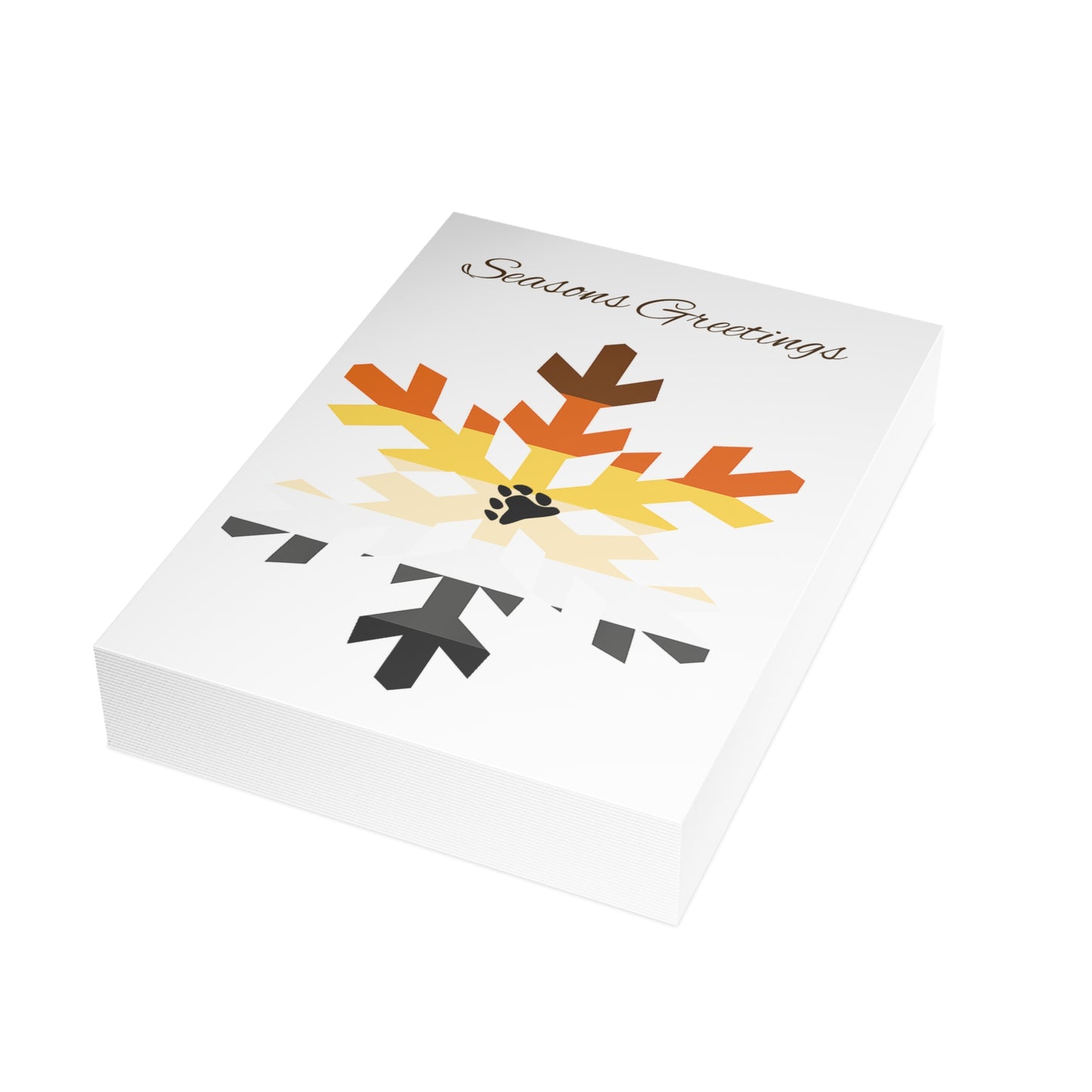 Bear Pride Flag Snowflake Greeting Cards