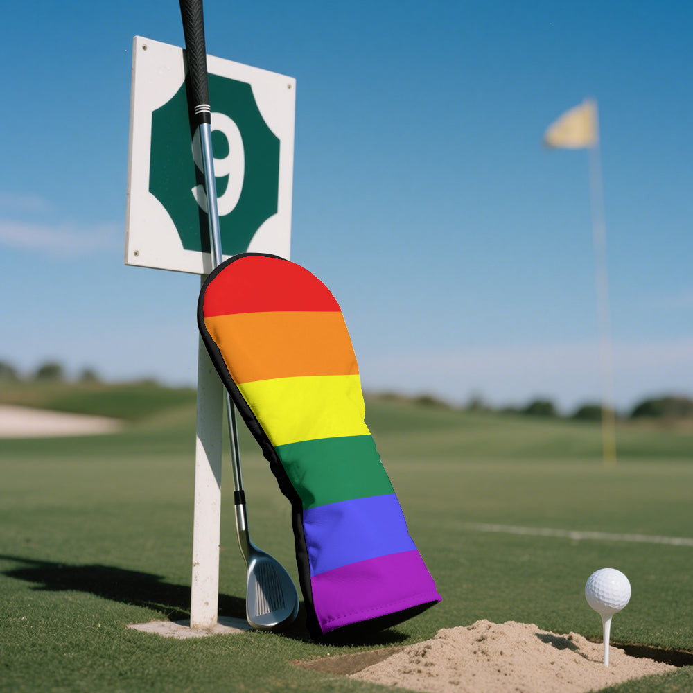 Rainbow Pride Flag Golf Clubs Head Cover - 13" x 6.7"