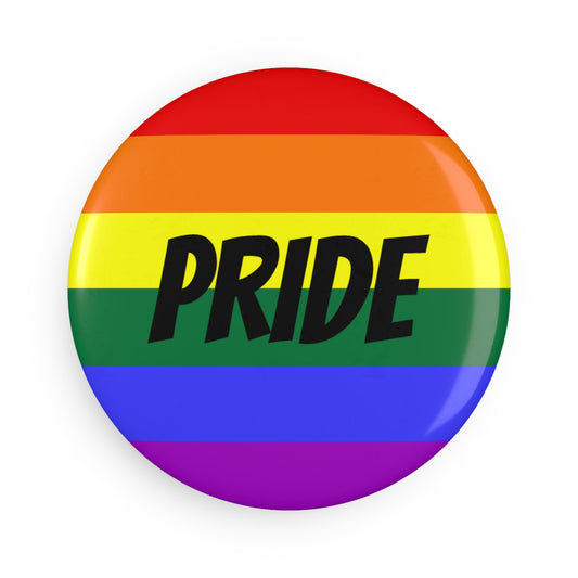 Pride Rainbow Button Magnet - Celebrate Inclusivity (1 & 10 pcs)