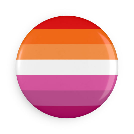 Lesbian Pride Flag Round Button Magnet