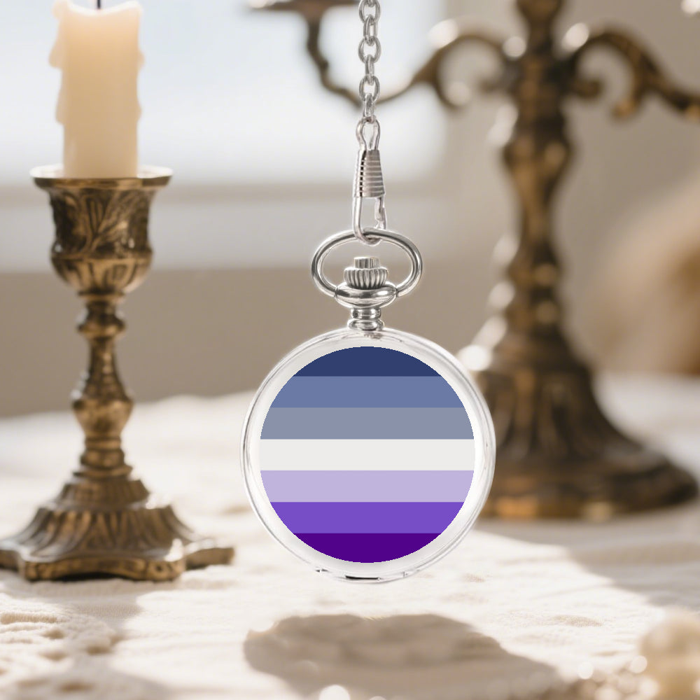 Butch Pride Flag (dorian-rutherford) Round Pocket Watch