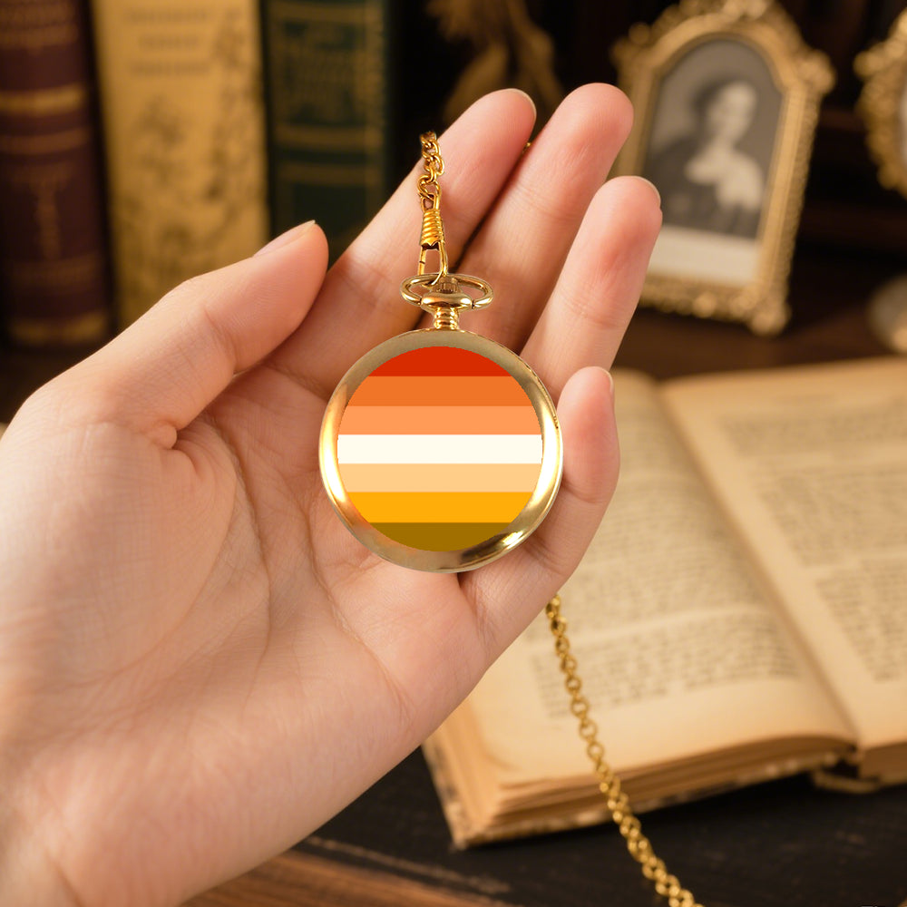 Butch Pride Flag (Mod Q) Round Pocket Watch