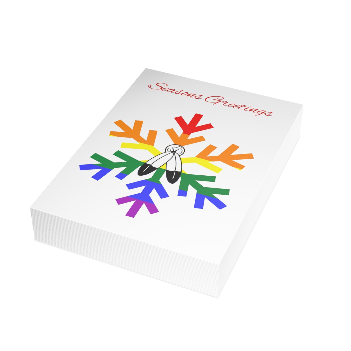 Two-Spirit Pride Flag Snowflake Greeting Cards