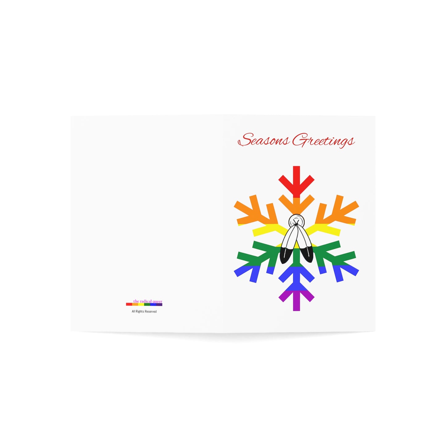 Two-Spirit Pride Flag Snowflake Greeting Cards