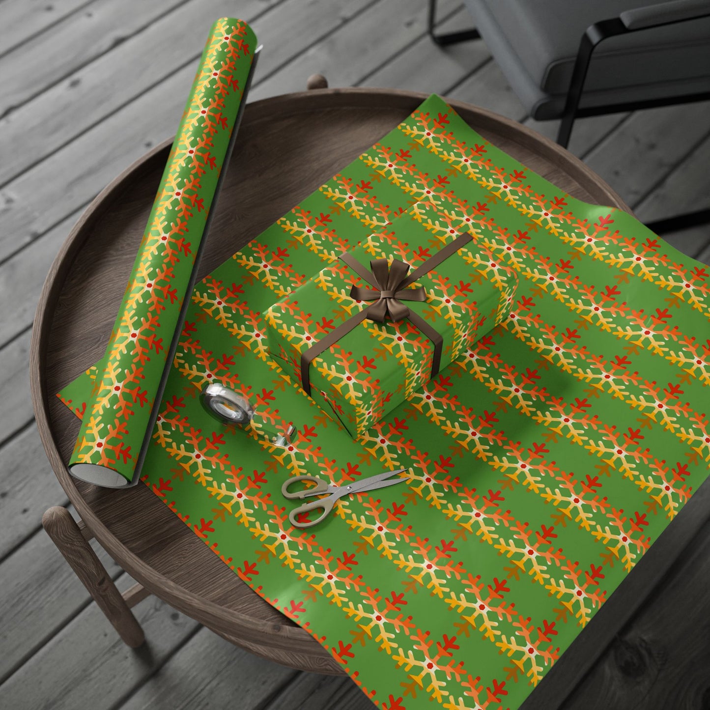Butch Pride Flag (Mod Q) Snowflake Wrapping Paper - Multiple Sizes/Finishes