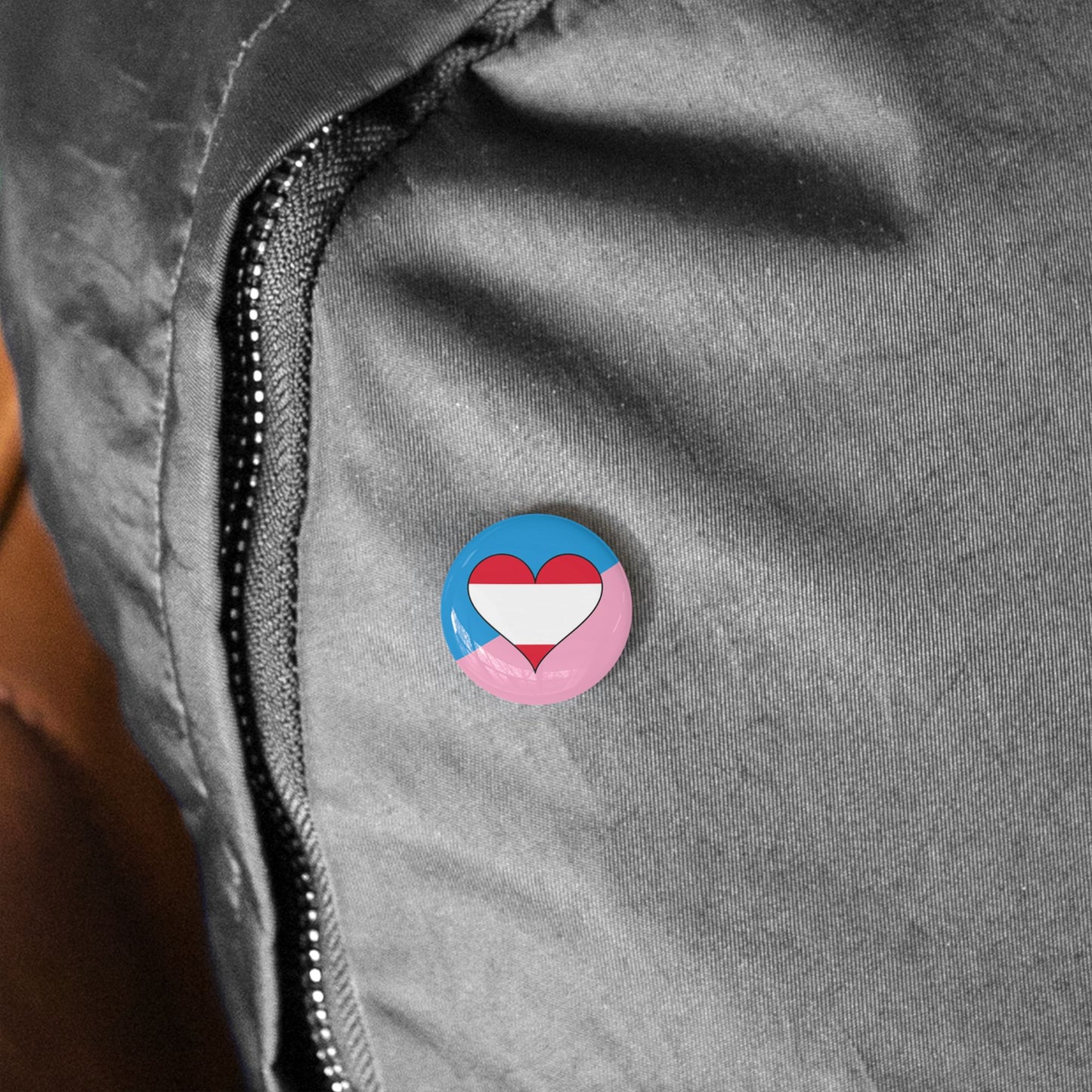 Age Play Fetish Flag Round Pin