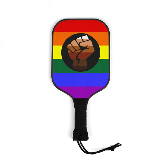 QPOC Pride Flag Pickleball Paddle Set