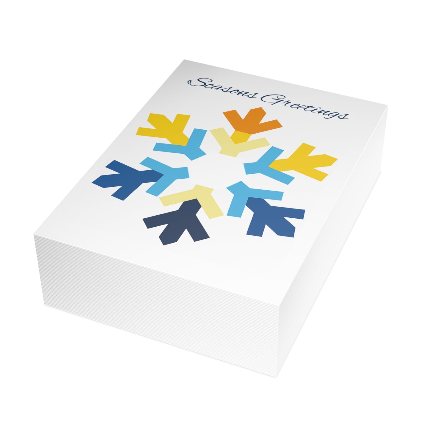 Aroace Pride Flag Snowflake Greeting Cards