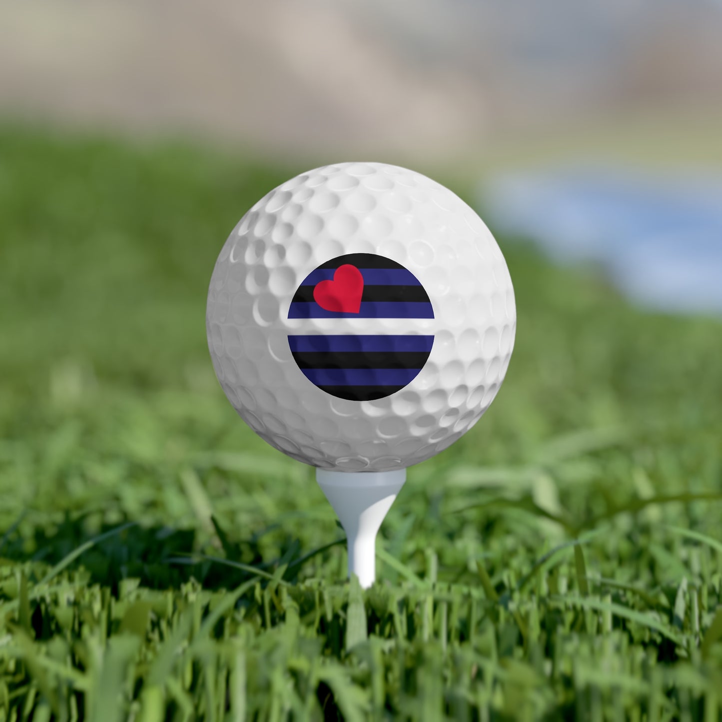 Leather Pride Flag Golf Balls, 6pcs