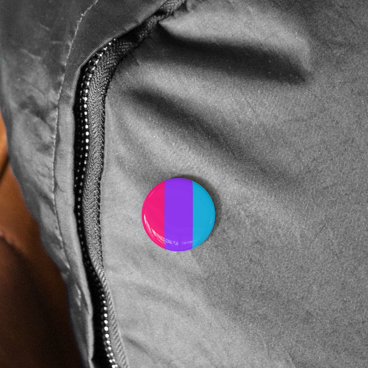 Androgyne Pride Flag Round Pins - Multiple Sizes