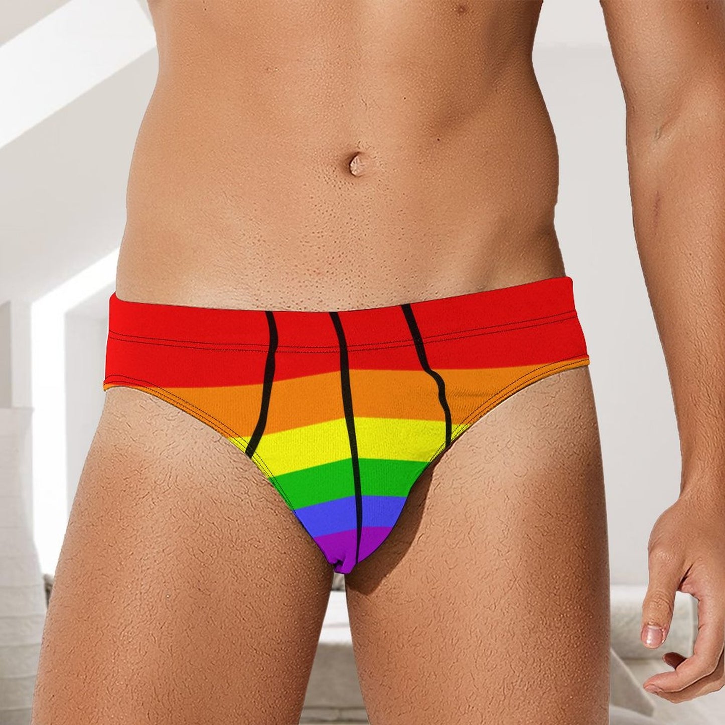 Progress Pride Flag Briefs – Traditional Masculine Cut