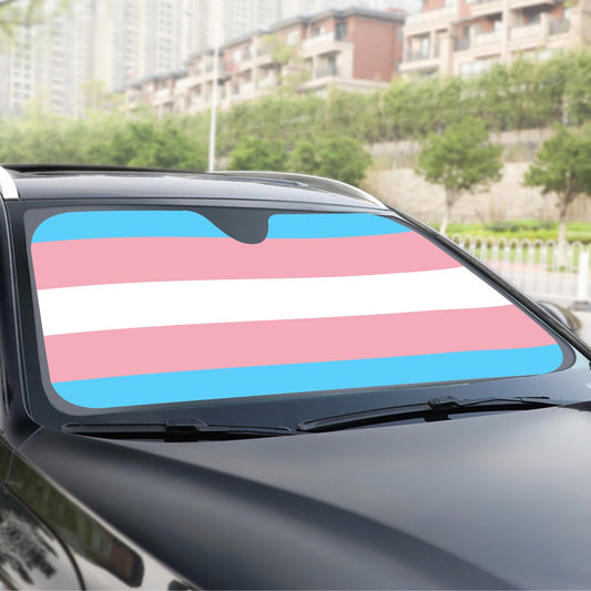 Transgender Pride Flag Windshield Sunshade | 145 cm (57.1)
