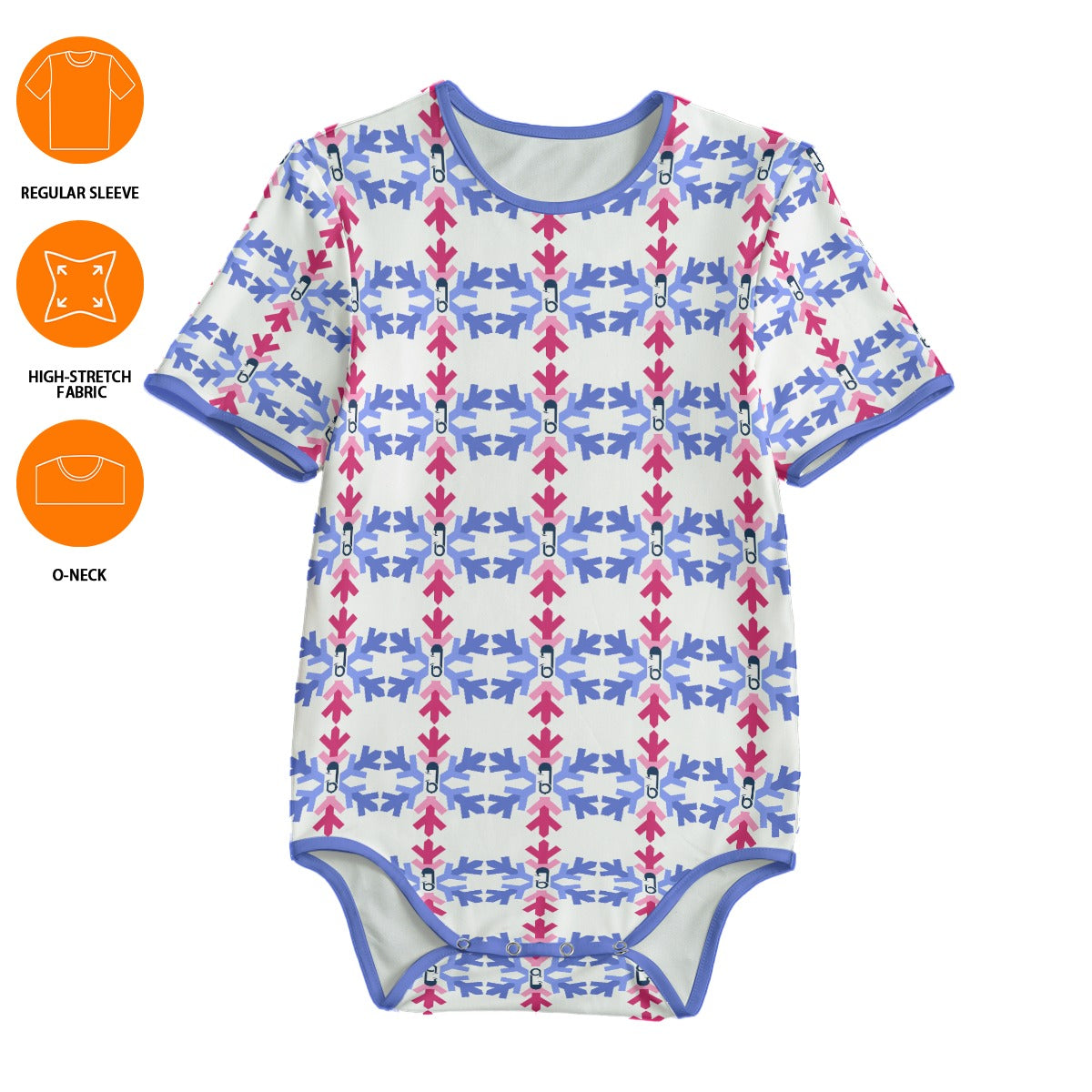 ABDL  Pride Flag Snowflake Adult Bodysuit