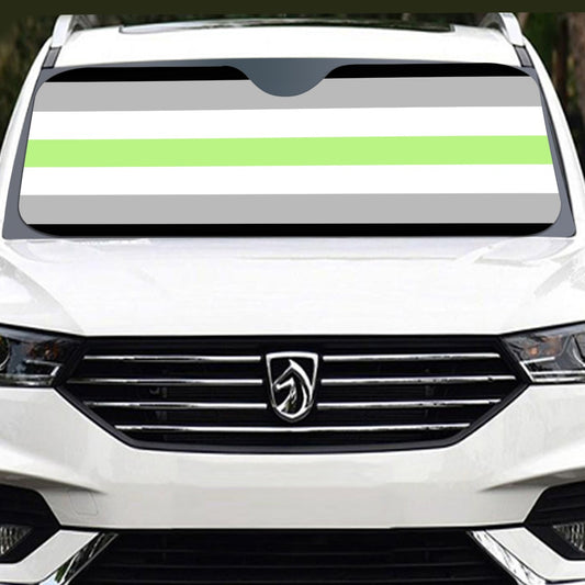 Agender Pride Flag Windshield Sunshade | 145cm(57.1”)