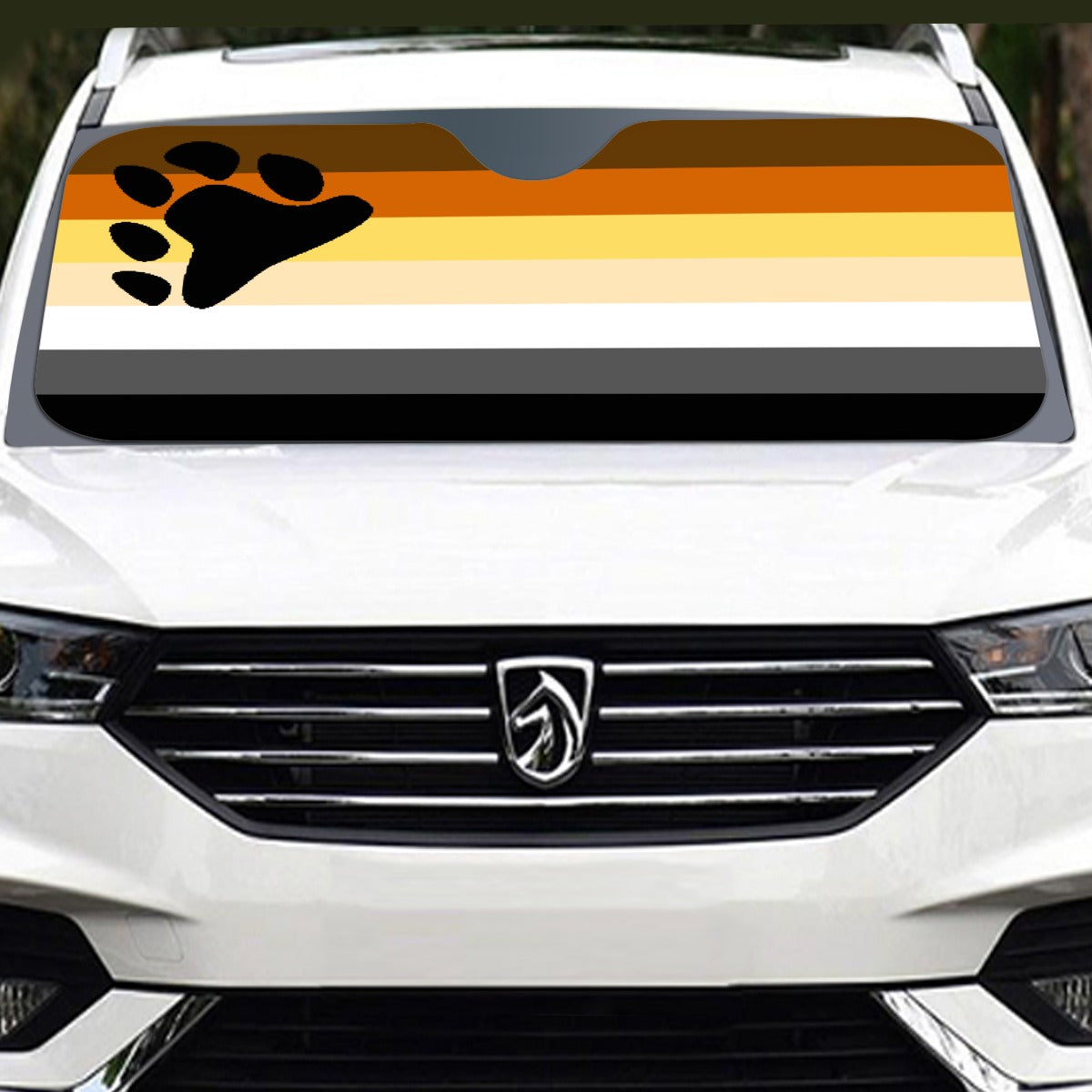 Bear Pride Flag Windshield Sunshade | 137 cm (53.9")