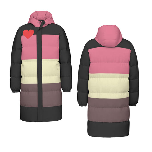 Fat Fetish Pride Flag All-Over Print All Genders Long Down Jacket
