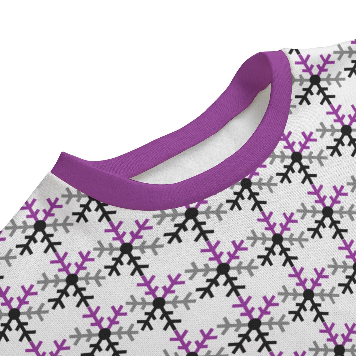 Demisexual Pride Flag Snowflake Knitted Fleece - All Genders