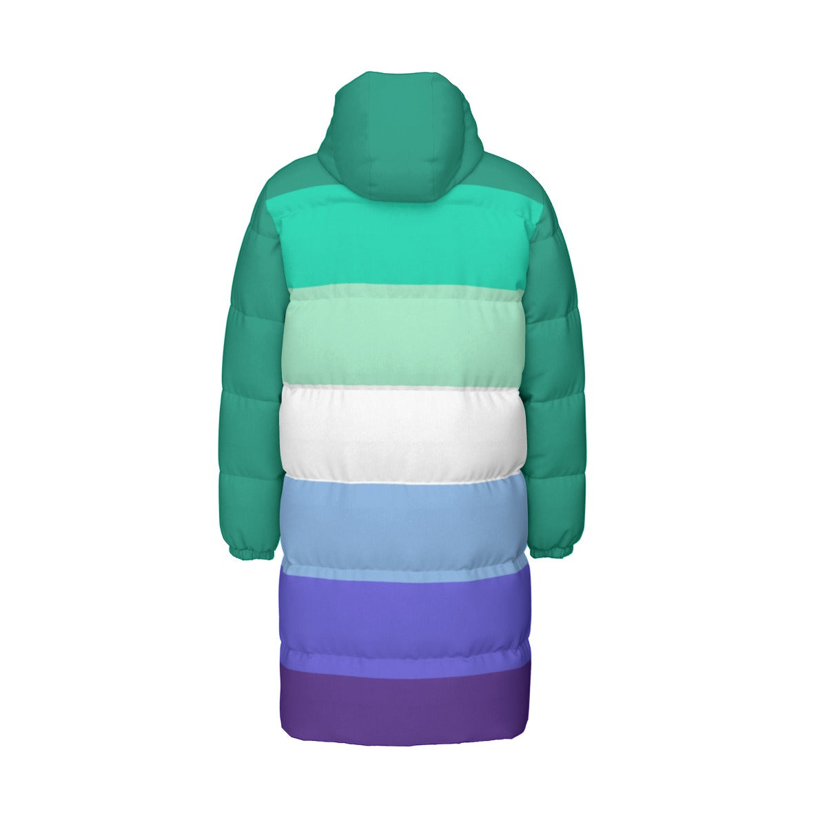MLM Pride Flag All-Over Print All Genders Long Down Jacket