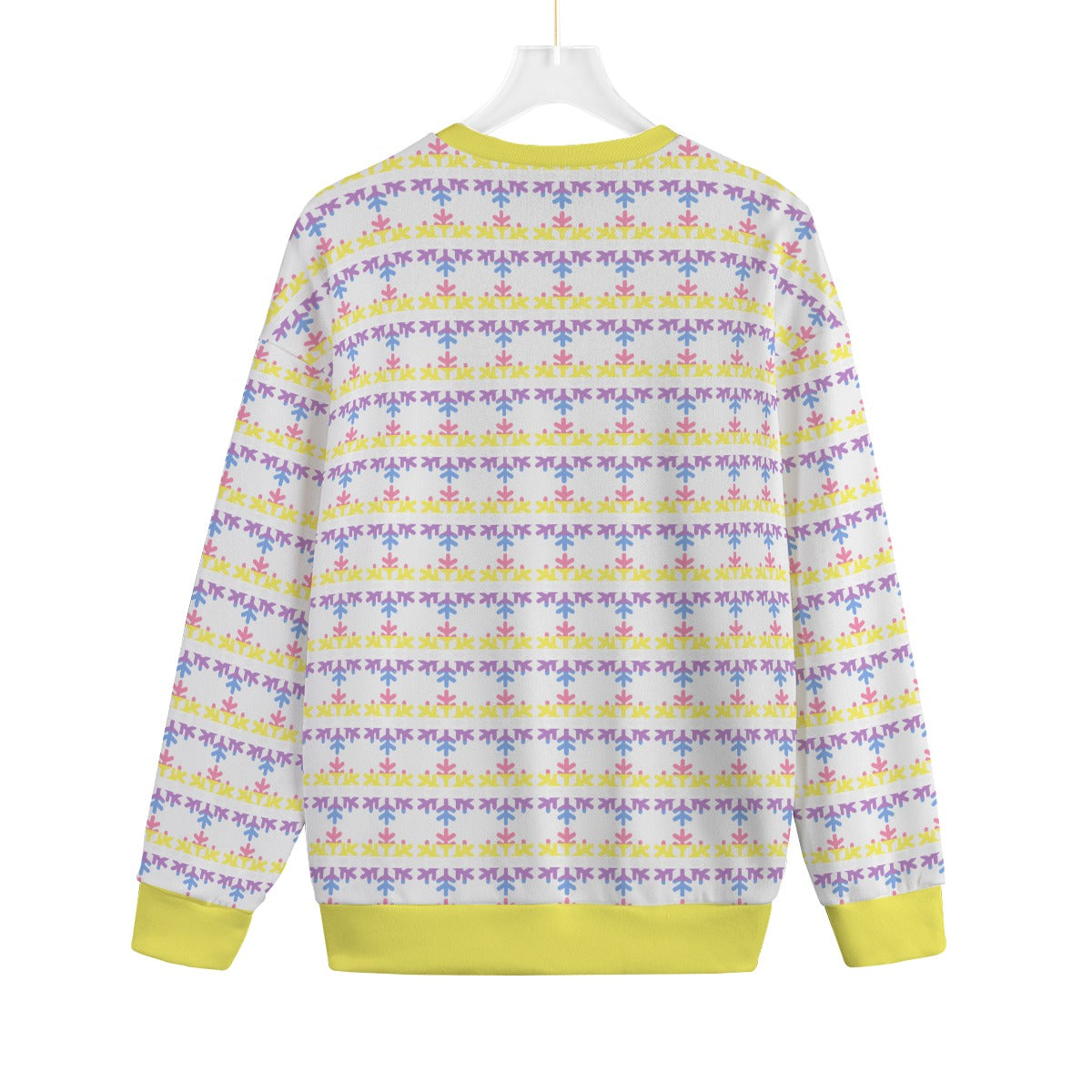 Bigender Pride Flag Snowflake Knitted Fleece - All Genders